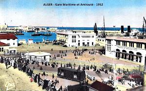 ALGER - GARE MARITIME ET AMIRAUTE - 1952